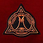 CRIMSON MOONLIGHT: EMBROIDERED COPPER SYMBOL PATCH